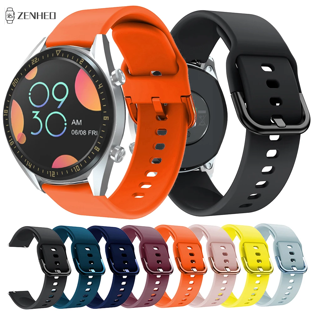 22mm Silicone Watchband Strap for Huawei Watch GT GT2 Honor Magic Smart Wristband Belt Samsung Gear S3 | Наручные часы