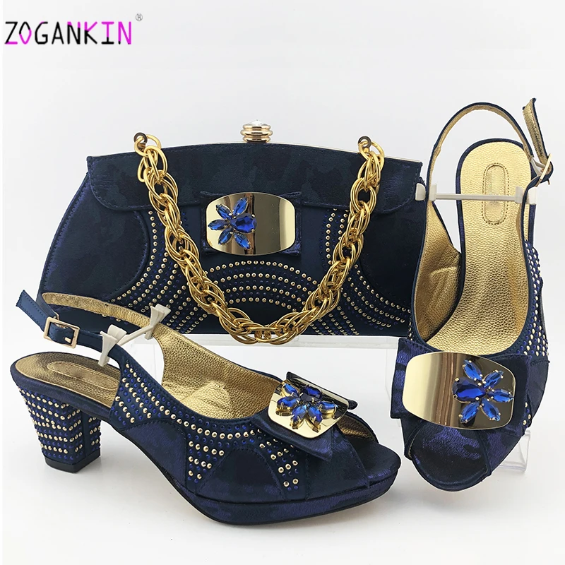 dark blue evening shoes