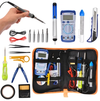 

20pcs Adjustable Temp Welding Tools Accessories 60W Electronic Jewelry Chip Boards DIY Electronic Soldering Iron Kit