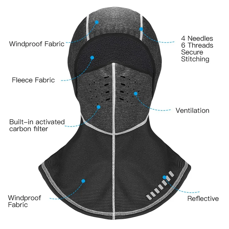 Зимняя Маска для велоспорта, термальная, защита от пыли, велосипедная Кепка, ветрозащитная, полное покрытие для лица, Балаклава, Лыжный спорт, катание на коньках, шапка, термальные маски для рта