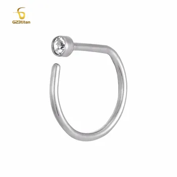 G23titan Minimalist Stud Earrings Nose Studs Eyebrow Studs Basic Fake Piercing Titanium Nose Hoop Septum Rings Body Jewelry