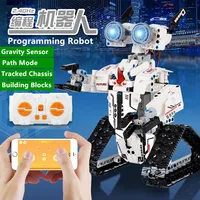 Remote Control APP Programming Robot 2.4G RC Movable Crawler Type Gravity Sensor Path Mode Assembled Building Block Robot Toy 1