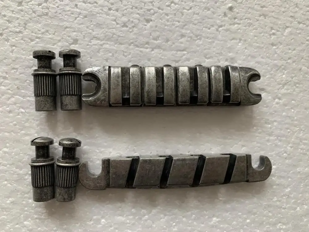 

1 Set of Bridge(space is 19mm) for IBZ Electric 4 Strings Bass Antique Silver Color Made in Korea L006