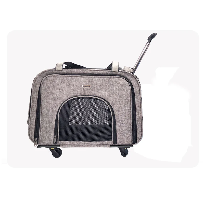 

Pet stroller trolley box small and medium dog four-wheeled breathable outing package mute cat and dog portable luggage supplies