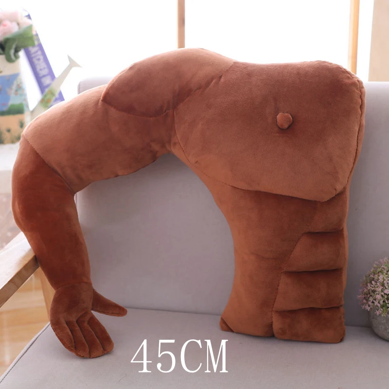 (A)45CM Pillow 1 шт. 45/58/80 см новые модные мышцы человек плюшевая игрушка подушка бойфренда Мягкие плюшевые игрушки куклы девушки лучший праздник подарки на день рождения - Цвет: (A)45CM Pillow