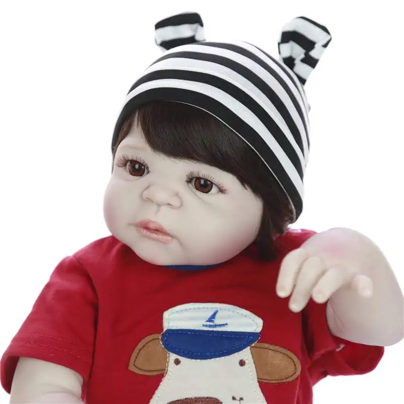 KEIUMI куклы Reborn Baby Toy 23 ''57 см полный силиконовый корпус виниловая Реалистичная Детская кукла мальчик игрушка в Sao Paulo дети подарок на день рождения