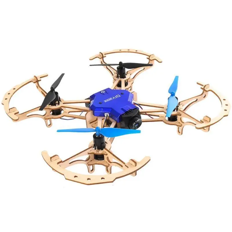 ZLRC Zl100 деревянный самолет Diy Дрон 720p камера Wifi Fpv режим удержания высоты Безголовый обучающий Радиоуправляемый квадрокоптер Дрон