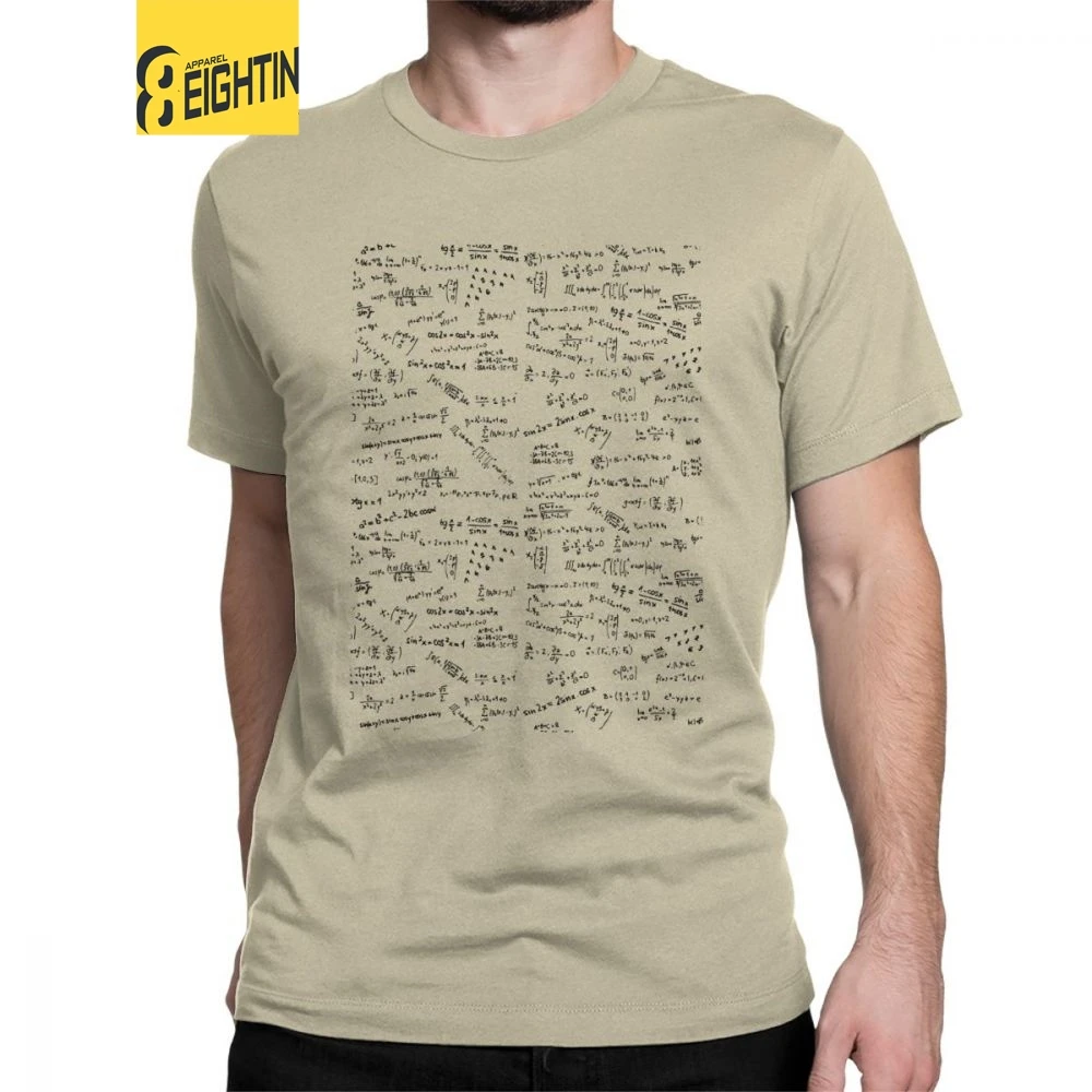 

Math Formulas And Numbers T Shirt Men Pure Cotton T-Shirt Science Physics Geek Equation Nerd Tee Shirt Short Sleeve Tops Gift
