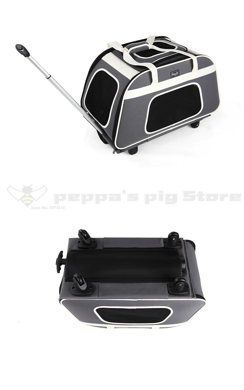 Pet Trolley Trolley Case Small and Medium Dogs Four Wheels Breathable Outdoor Bag Silent Cats and Dogs Portable Cat Carrier