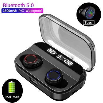 

LED Display Wireless Bluetooth Headset X11 Bluetooth 5.0 Headset Touch Control Waterlproof Sport Headsets Earbuds
