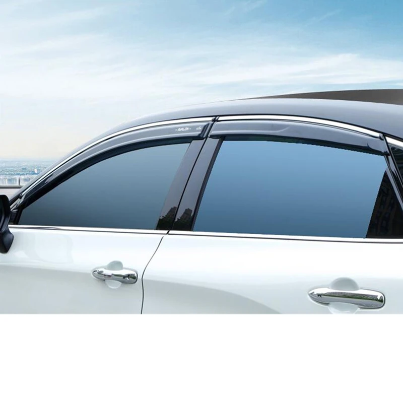 CEYUSOT 4 шт./компл. для оконный козырек Toyota Avalon мм 19 мм 20 мм защита от дождя, окно водонепроницаемый аксессуары с козырьком Avalon Toyota