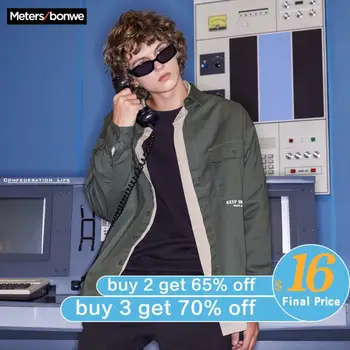 

Metersbonwe Brand Men 2020 Spring New Casual Shirts Spring Autumn Male Long Sleeve shirts regular Cotton Male Basic tops