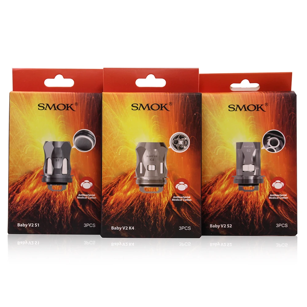 SMOK TFV8 Baby V2 A1 A2 A3 S1 S2 K1 K4, версия катушки, 2 восьмиугольных ядра для V8 BABY V2, атомайзер, вид, Mag Grip Vape