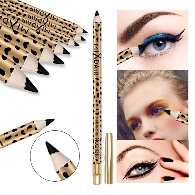 Леопардовая Черная Подводка для глаз, карандаш для женщин, Водостойкая Подводка для бровей, карандаши для глаз, инструменты для макияжа, и Прямая поставка, набор косметики