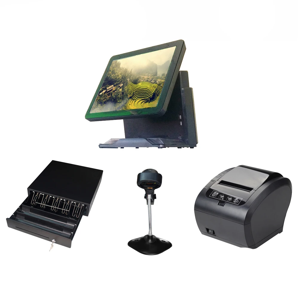

durable wholeset pos system high quality cash register with printer cash register scanner