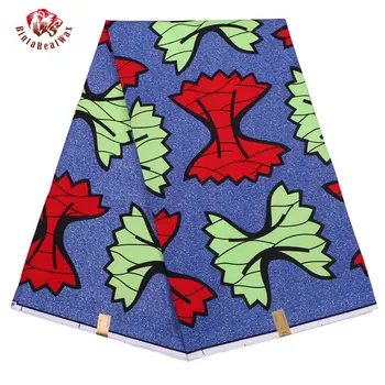 

Africa Style Fabric High Quality Bow pattern Ankara Polyester Fabric Complete 6 yards African Fabric for Party Dress FP6147
