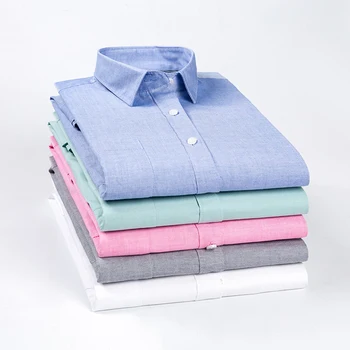 

Men's Long Sleeve Shirt New 2020 Autumn Men's Shirt Slim Fit Solid Color Casual Regular Long Sleeve