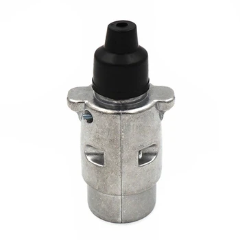 

12V 7Pin Trailer Plug Round Wiring Lights Towing Metal Caravan Truck Boat socket Aluminium Alloy Plug Trailer Truck Towing