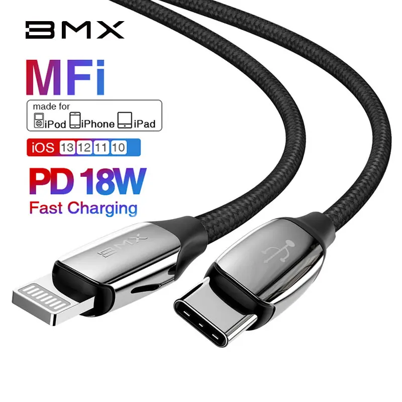 Baseus MFi USB C to Lightning Cable For iPhone 11 Pro XS Max 18W PD Fast Charger Data Cable For Macbook iPad Pro USB C PD Cable
Baseus MFi USB C to Lightning Cable For iPhone 11 Pro XS Max 18W PD Fast Charger Data Cable For Macbook iPad Pro USB C PD Cable