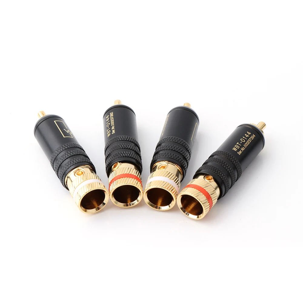 4 шт./компл. WBT0144 0150 Чистая медь позолоченный RCA разъем интерфейс HIFI HI END аудио