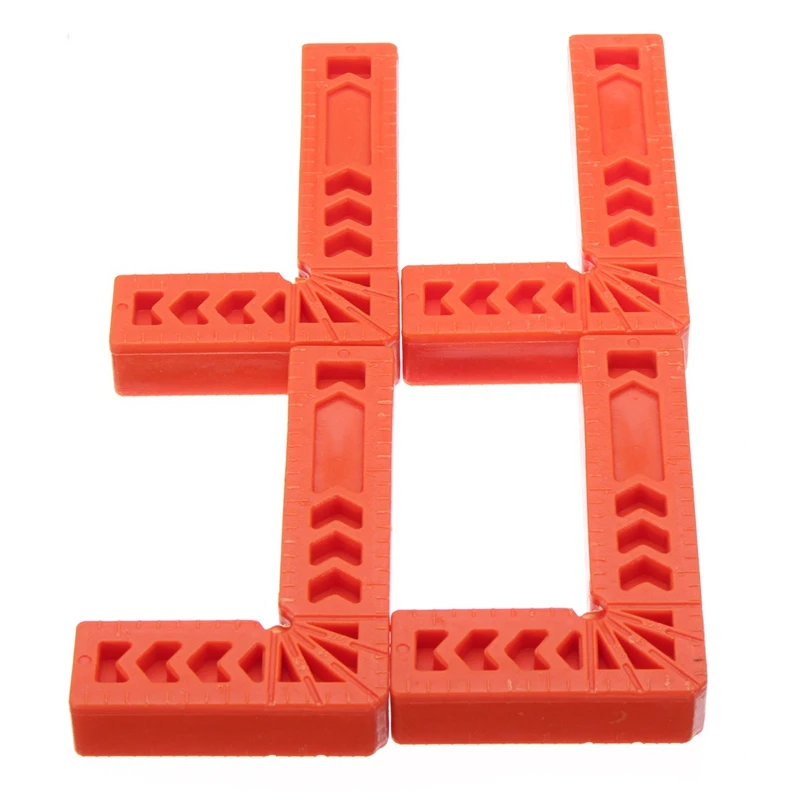 

4Pcs 4 Inch 90 Degrees Right Angle Clamps Corner Clamp Ruler Clamping Square Woodworking Fixer Hand Tool L Shape Fixing Clip