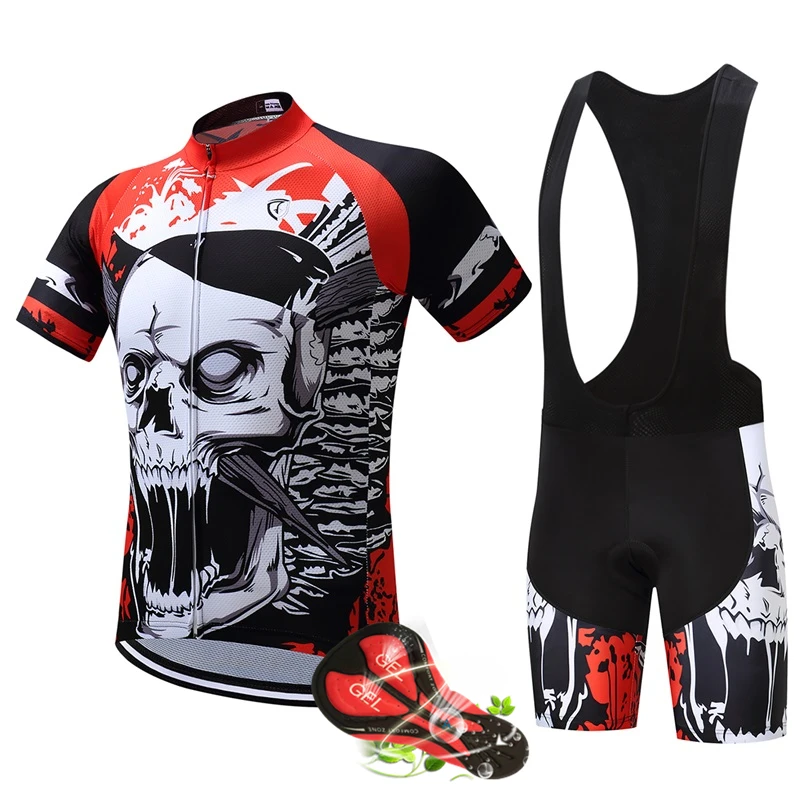 

2019 Uniforme Ciclismo SPECIALIZEDING Pro Cycling Jersey Set Conjunto Ciclismo Hombre Cycling Set Creative Skull Pattern Jerseys