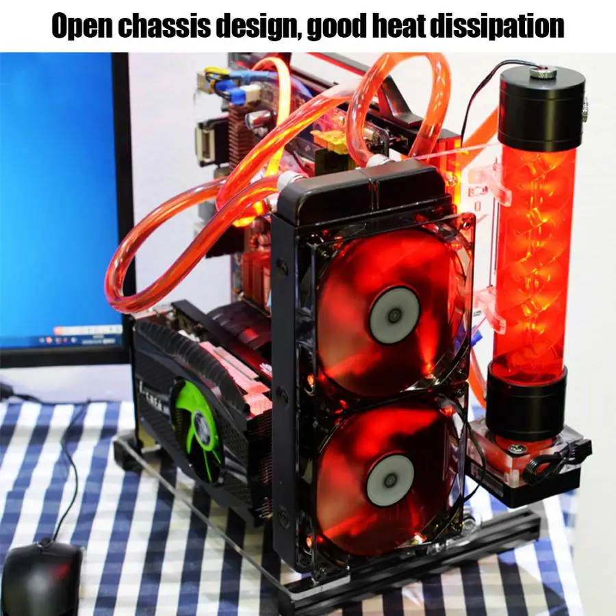 Флоппи-накопитель usb адаптер ATX/M-ATX/ITX открытое шасси вертикальный разгон открытый алюминий рама шасси