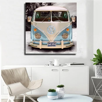 

Full Round Drill Diamond Painting Volkswagen,diamond Embroidery Car ,5d Diamond Painting Blue Bus,diy Cross Stitch,mosaic Decor