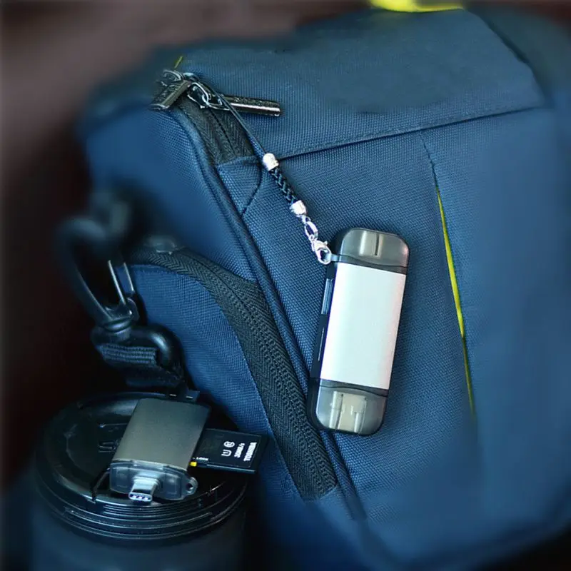 Универсальное 3-в-1 кард-ридер адаптер Тип usb с разъемами типа C и USB TF защищенная цифровая Карты памяти и аксессуары для мобильного телефона, компьютера