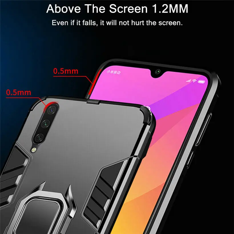 Для Xiaomi mi A3 Lite A2 A1 A3 A2 Lite тонкий Гибридный Броня кольцевой Магнитный Держатель Силиконовый чехол для Xiao mi A3 чехол для заднего бампера