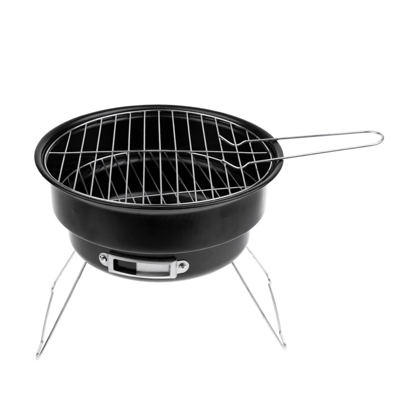 Mini Portable Round Camping Bbq Barbecue Grill Stand Stove Outdoor Camping Hiking Travel Fishing