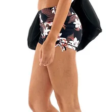 Женские летние новые популярные модели в Европе и США, обтягивающие, с низкой посадкой, эластичные, с принтом, кружевные спортивные шорты для занятий йогой и фитнесом