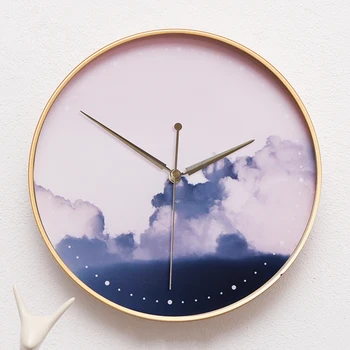 

Abstract Modern Design Wall Clock Nordic Art Metal Living Room Bedroom Clocks Wall Silent Round Reloj De Pared Home Decor ZB5WC