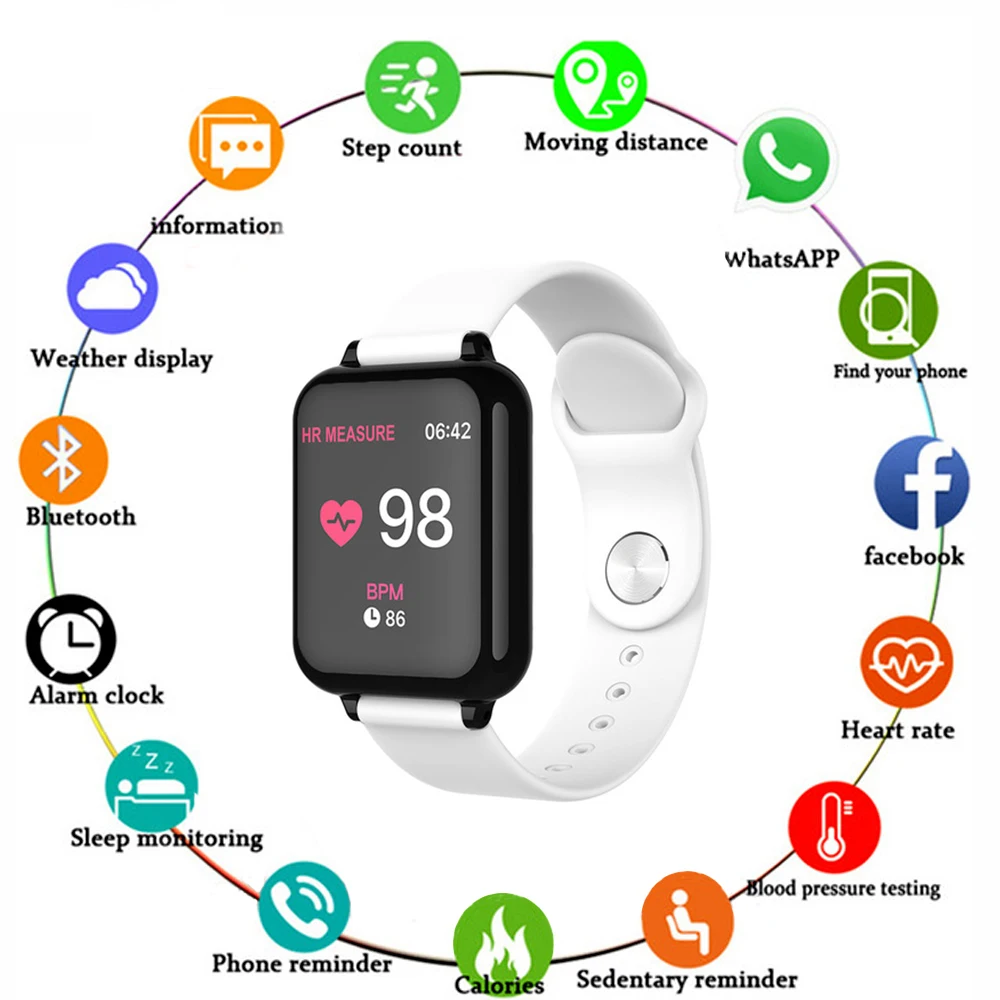 

Smartwatch Waterproof Women Smart Watch With Heart Rate Monitor Blood Pressure Oxygen Sport Activity Tracker Fitness