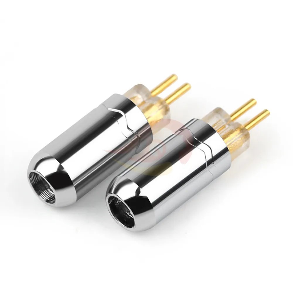 0 78mm Earphone Pins For UM3X W4R UE18 HIFI Headphones Male 2 Pin Audio Connector Gold Plating DIY Headset Wire Connector 2pairs