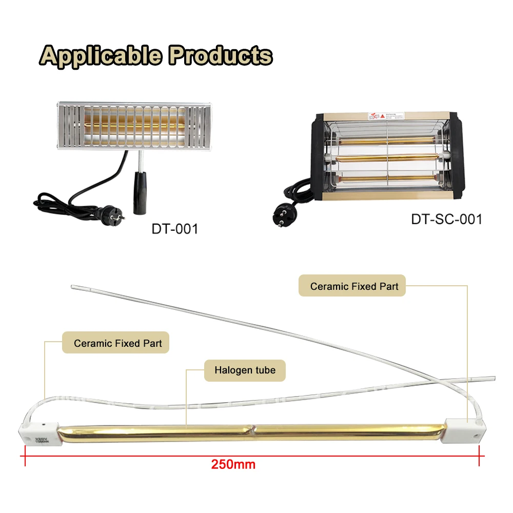 1000W Halogen Tube Quartz Ruby Drying Painting Printing Infrared Paint Curing Lamp Shortwave Heater Baking Light,infrared paint curing lamp