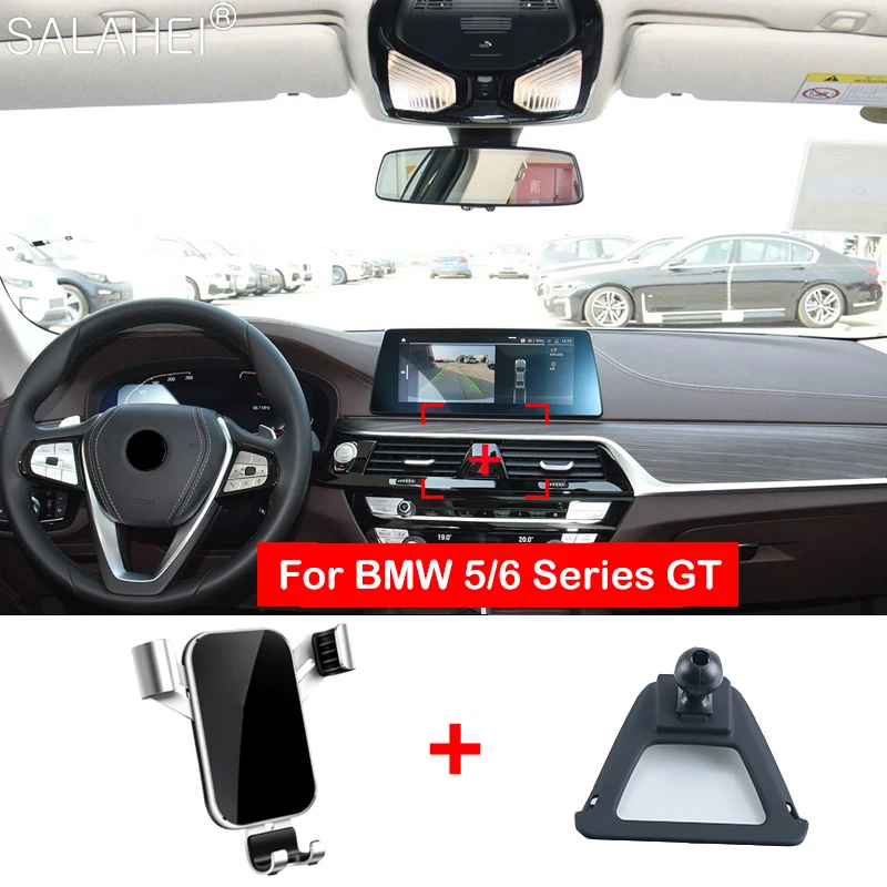 

Fashion Style Car Mobile Phone GPS Holder Car Dashboard Air Vent Stand Clip Mount For BMW 5 Series 6 Series GT Auto Styling