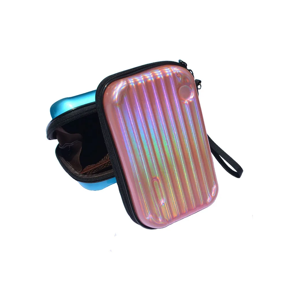 Новые горячие женские клатчи макияж лазерная сумка голографические косметические сумки Прозрачная чемоданная форма дизайн декоративные коробки