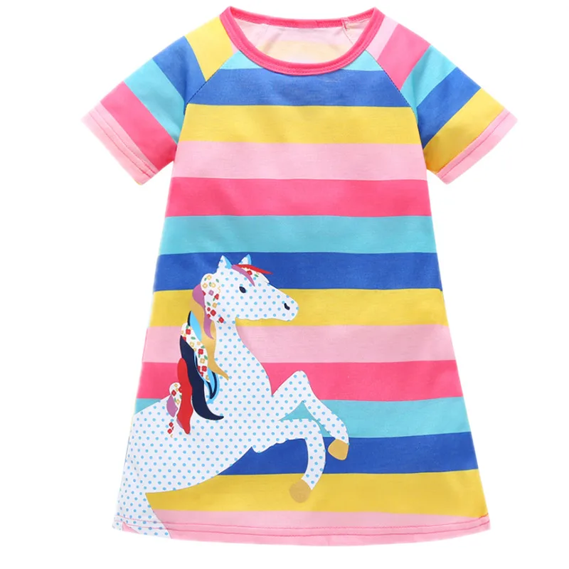 

Kid Clothes Baby Girl Short Sleeve Princess Dress Outfit Striped Party Sundress Girls Casual Dresses A line vintage dress