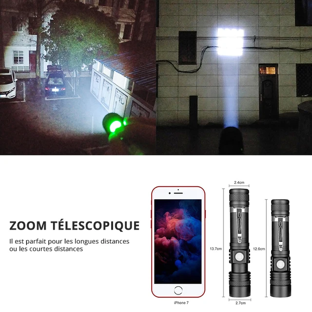 lampe torche LED Ultra lumineuse avec XP-L perles V6, torche étanche – Image 3