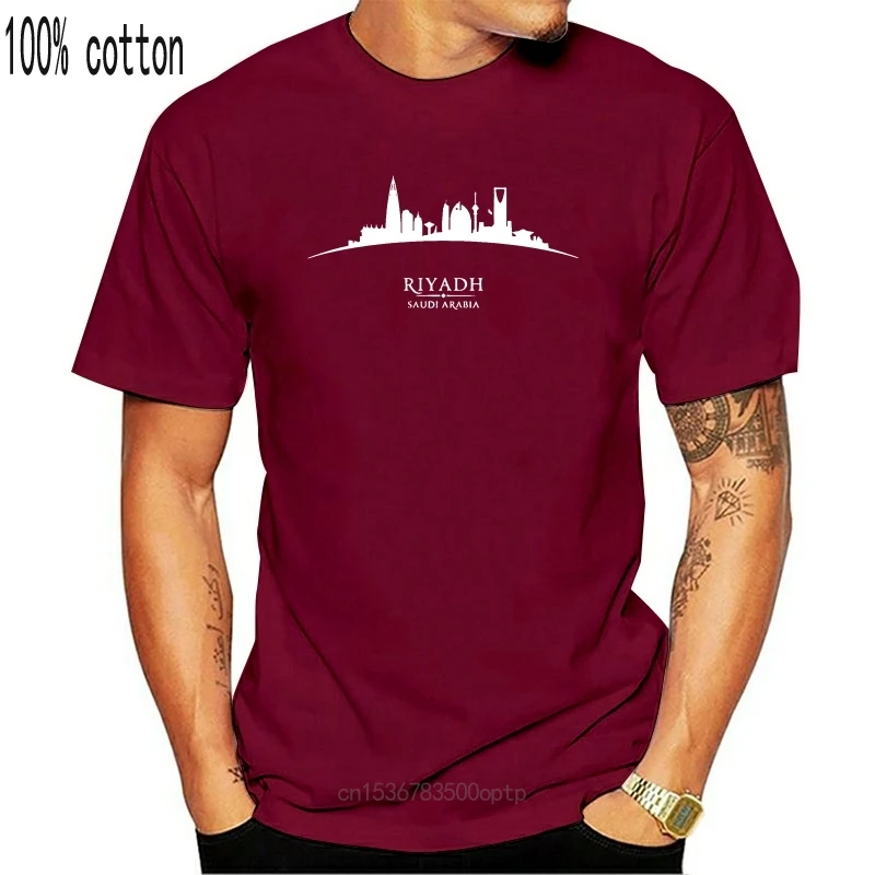 Camiseta de Riyadh saudita Cityscape Downtown Skyline para hombre, de marca, camisetas informales de camisetas 2020|Camisetas| - AliExpress