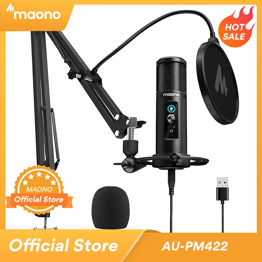 Микрофон MAONO PM422 профессиональный конденсаторный кардиоидный с кнопкой