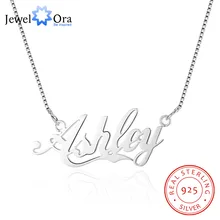 Португальский имя ожерелье 925 стерлингового серебра ручной работы ожерелье s& Подвески персональный подарок для нее(JewelOra NE101539