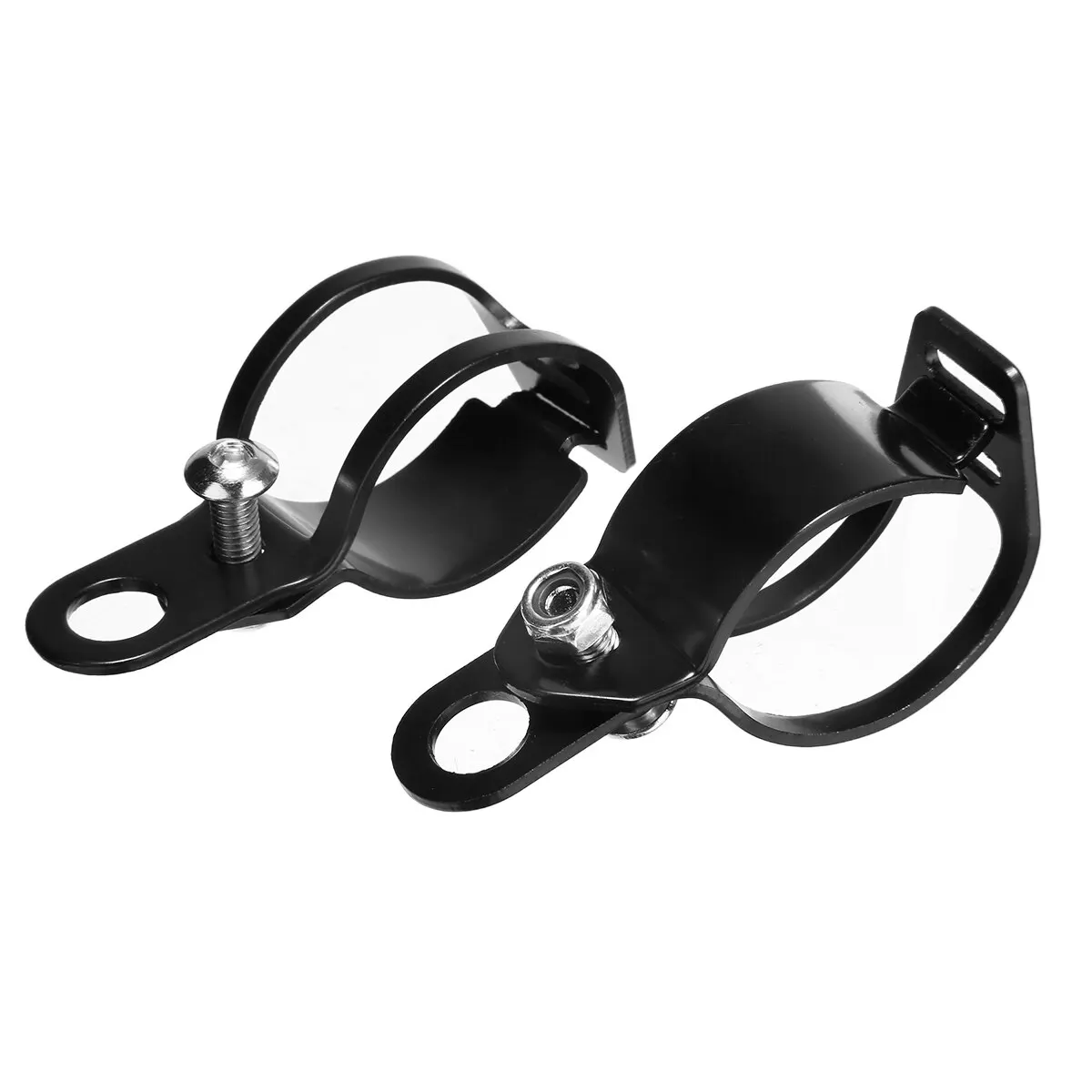 For Honda For Yamaha 1Pair Black Motorcycle Turn Signal Lamp 33-43mm Fork Clamp Metal Mount Bracket Headlight Holder Treyues