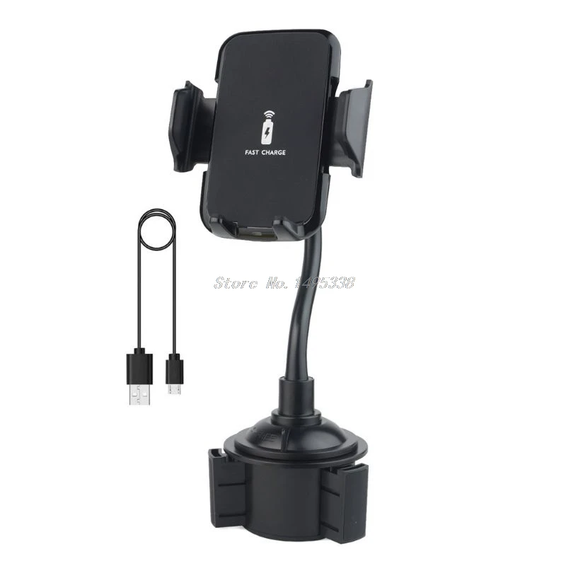  Drahtlose Auto Ladegerät Stehen 360 Grad Schnelle Drahtlose Lade Tasse Telefon Halter Halterung in 