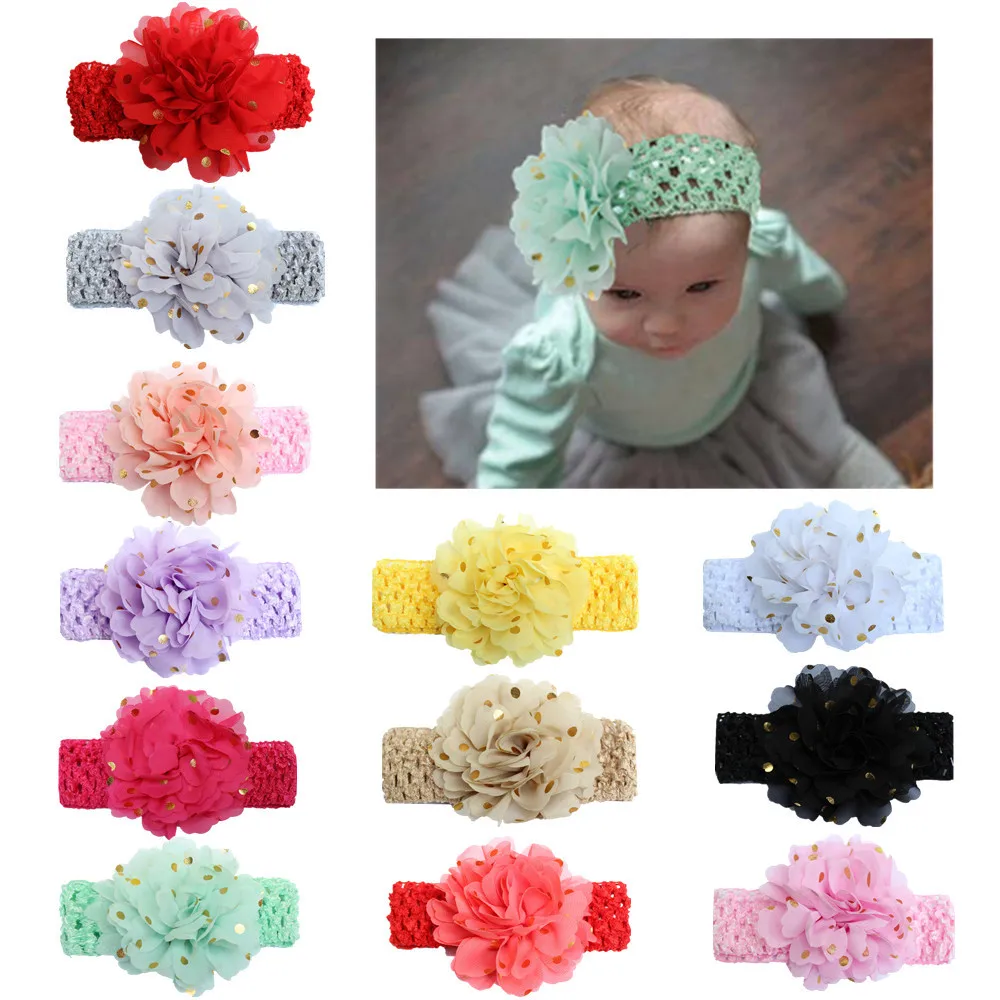 

Headband Bandeau Bebe Fille Hair Accessories for Girls Solid Bling Flower Band for Baby Hair acessorios Faixa Para Bebe Menina
