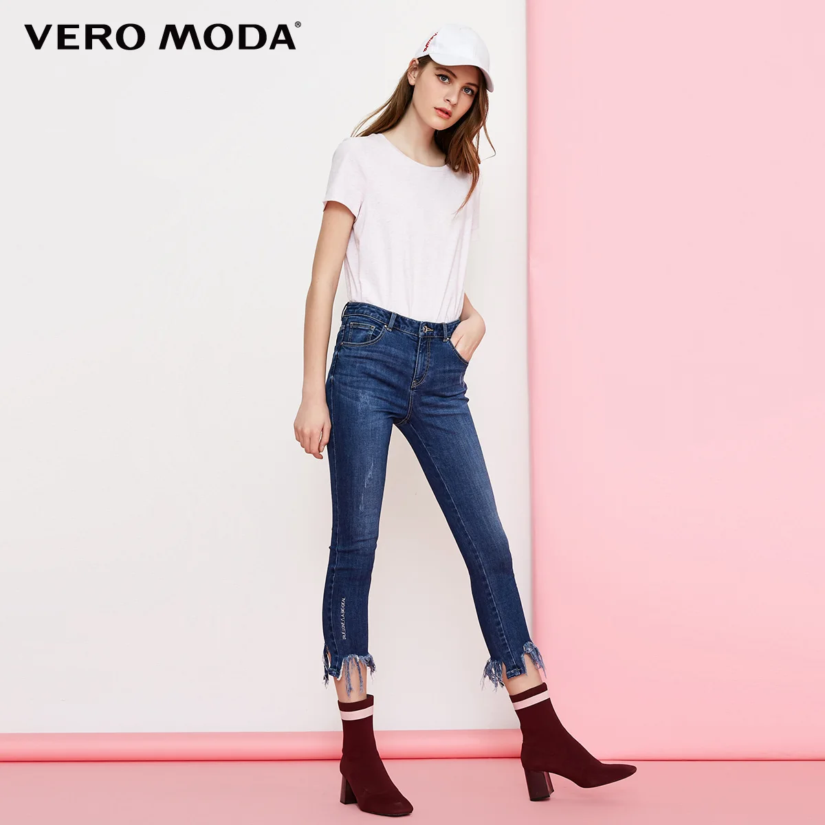 Vero Moda футболка женская Женский Круглый вырез многоцветный Базовый стиль