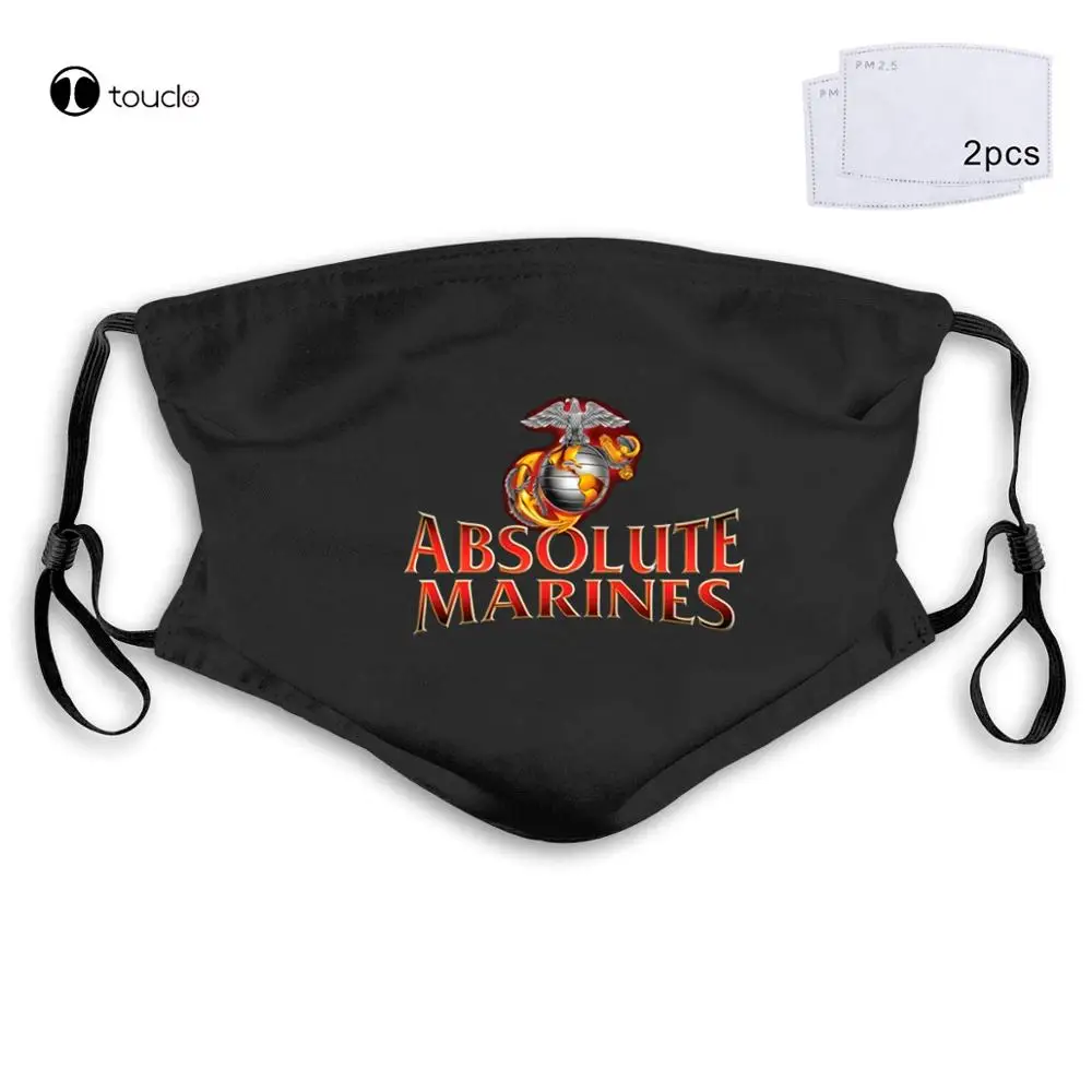 

New ABSOLUTE MARINES Fashion Solid Color Men Face Mask Filter Pocket Cloth Reusable Washable