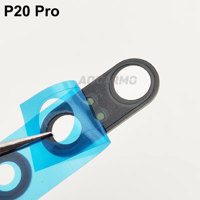 Aocarmo tylna kamera szklana soczewka z ramką pierścień pokrywa samoprzylepna naklejka część zamienna do Huawei P20 Pro 4 Aocarmo tylna kamera szklana soczewka z ramką pierścień pokrywa samoprzylepna naklejka część zamienna do Huawei P20 Pro 4