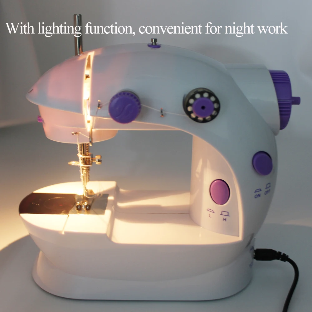Portable Electrec Sewing Machine Set Stitch Sew needlework Cordless Clothes Fabrics LED Handheld Sewing Machines